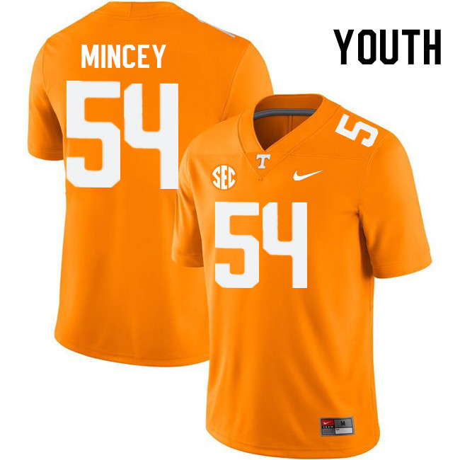 Youth #54 Gerald Mincey Tennessee Volunteers College Football Jerseys Stitched Sale-Orange